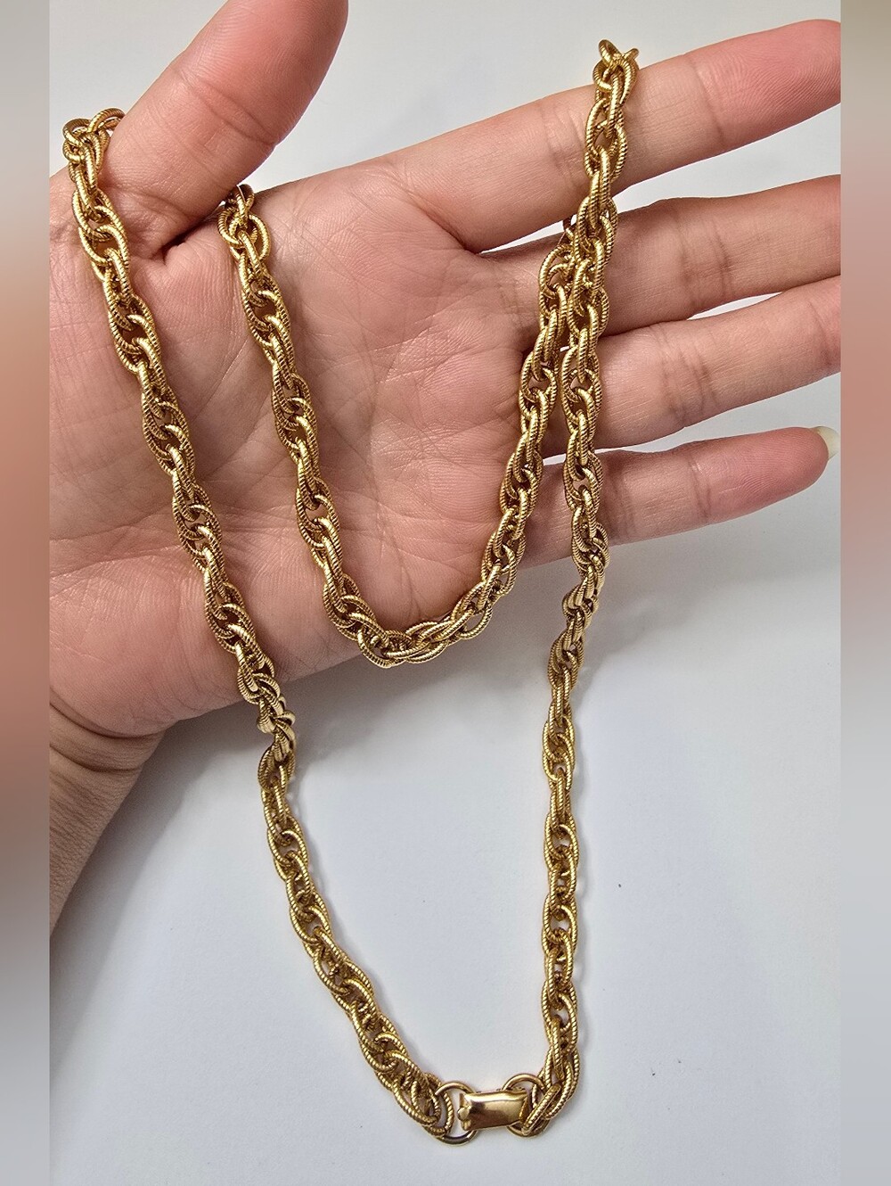 Elegant Gold Plated Rope Chain Necklace - Women Jewelry